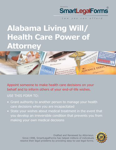 Alabama Living Will/Health Care Power of Attorney - SmartLegalForms