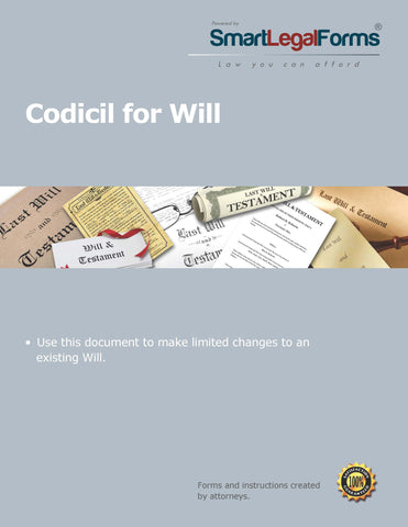 Codicil for a Will - SmartLegalForms