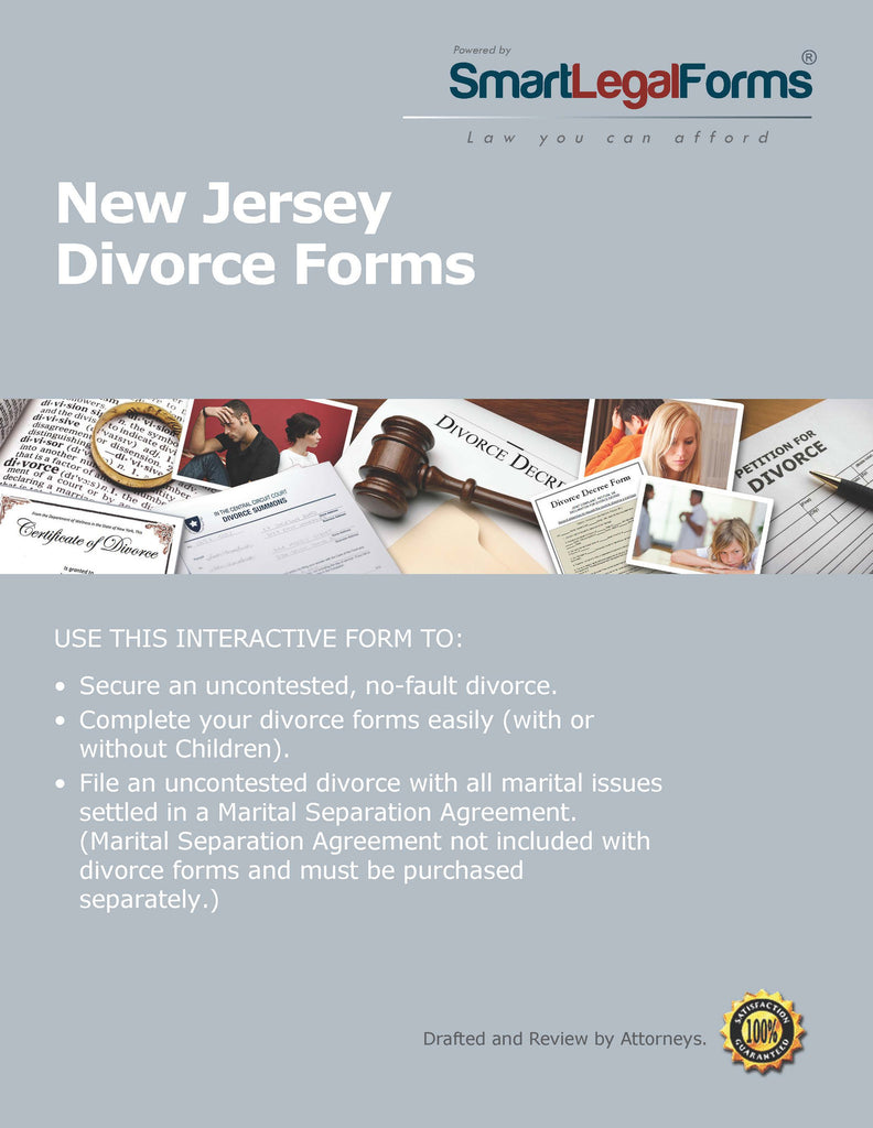 New Jersey Divorce Forms - SmartLegalForms