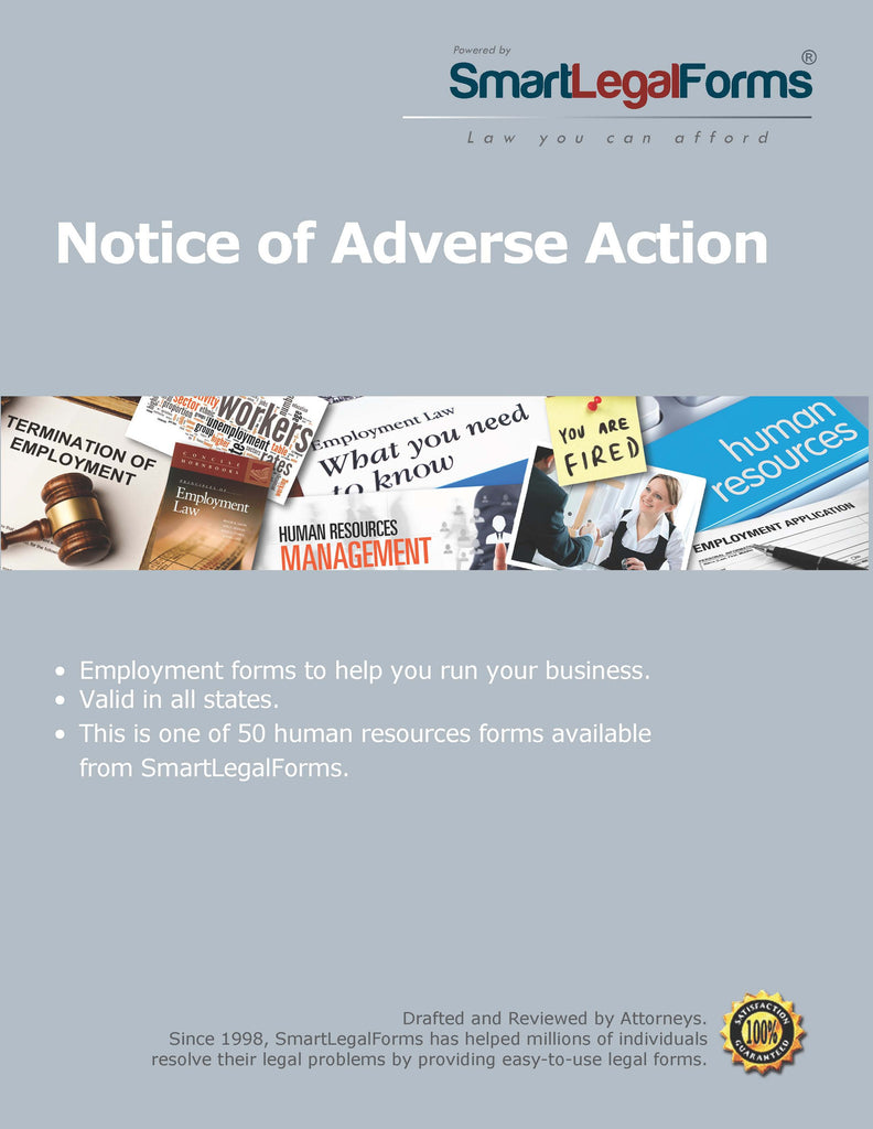 Notice of Adverse Action - SmartLegalForms