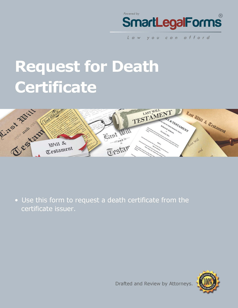 Request for a Death Certificate - SmartLegalForms