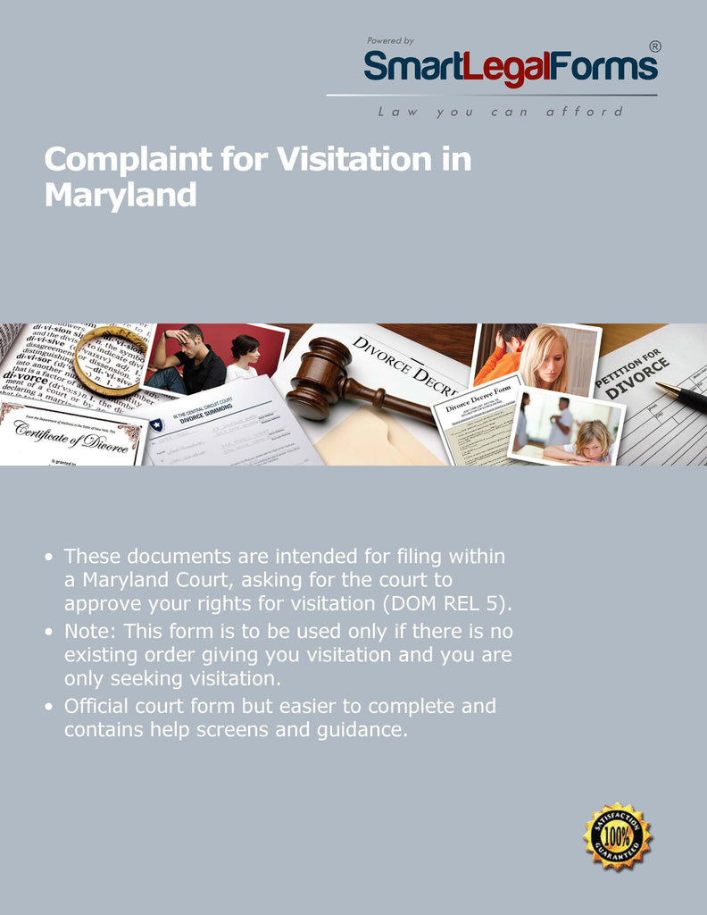 Maryland Complaint for Visitation - SmartLegalForms