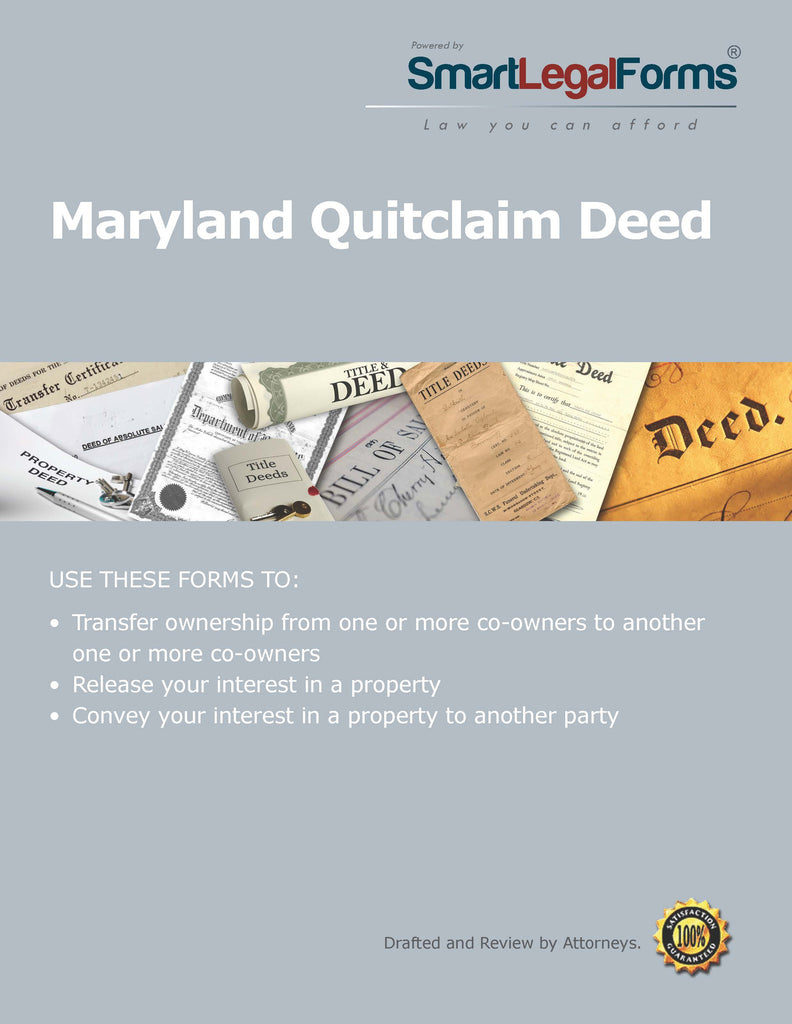 Quitclaim Deed - Maryland - SmartLegalForms