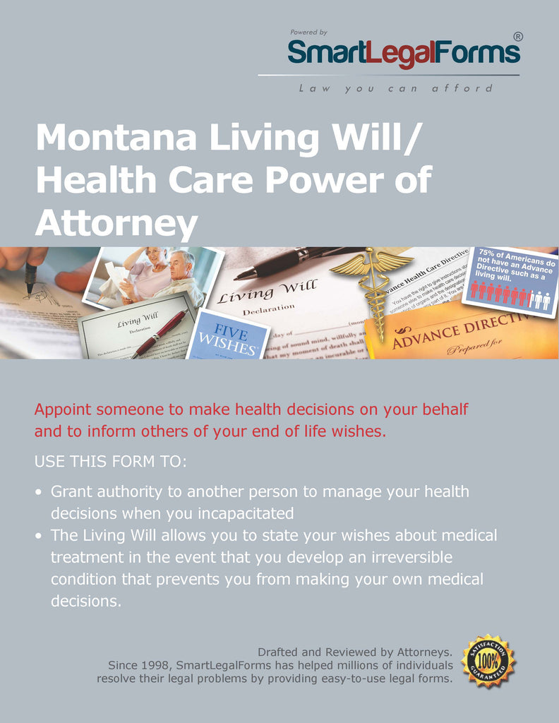 Montana Living Will/Health Care Power of Attorney - SmartLegalForms