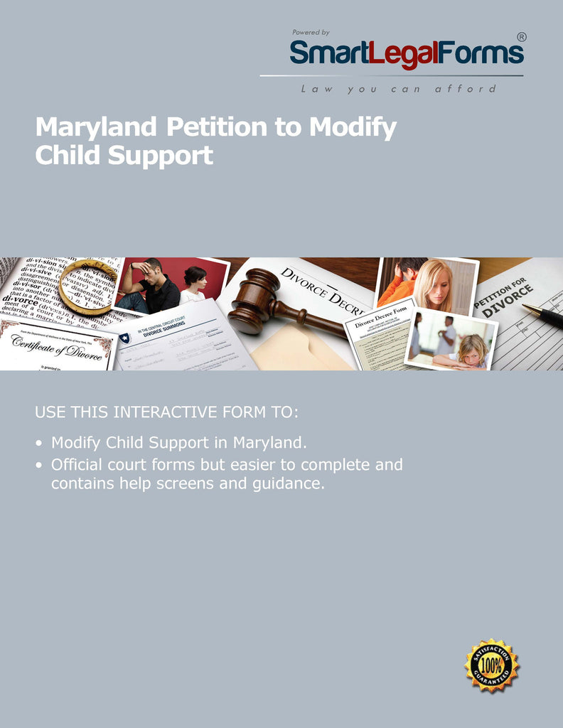 Maryland Petition to Modify Child Support - SmartLegalForms