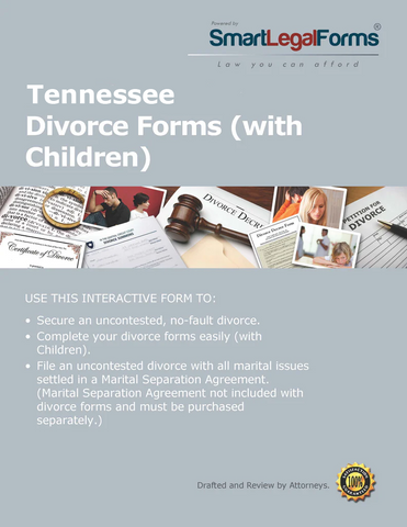 Tennessee Divorce Forms with Minor Children