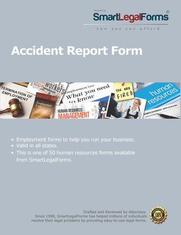 Accident Report Form - SmartLegalForms