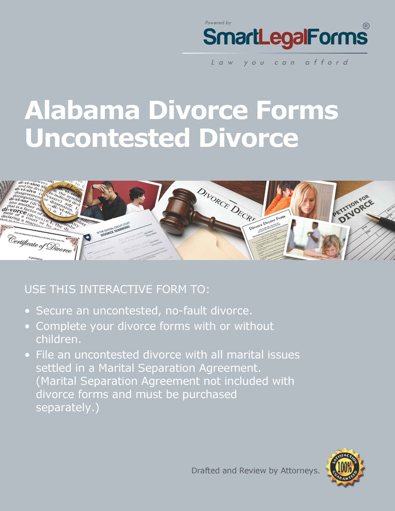 Alabama Divorce Forms - SmartLegalForms
