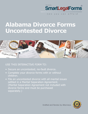 Alabama Divorce Forms - SmartLegalForms