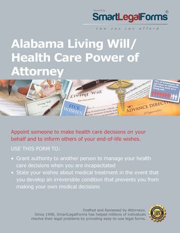 Alabama Living Will/Health Care Power of Attorney - SmartLegalForms