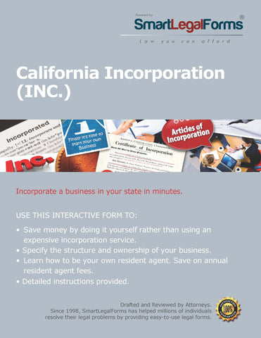Articles of Incorporation - California - SmartLegalForms