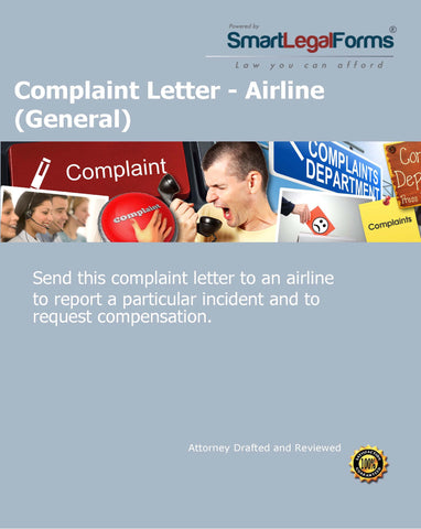 Complaint Letter - Airline (General) - SmartLegalForms