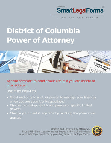 Power of Attorney - District of Columbia - SmartLegalForms