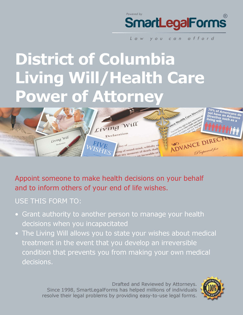 District of Columbia Living Will/Health Care Power of Attorney - SmartLegalForms