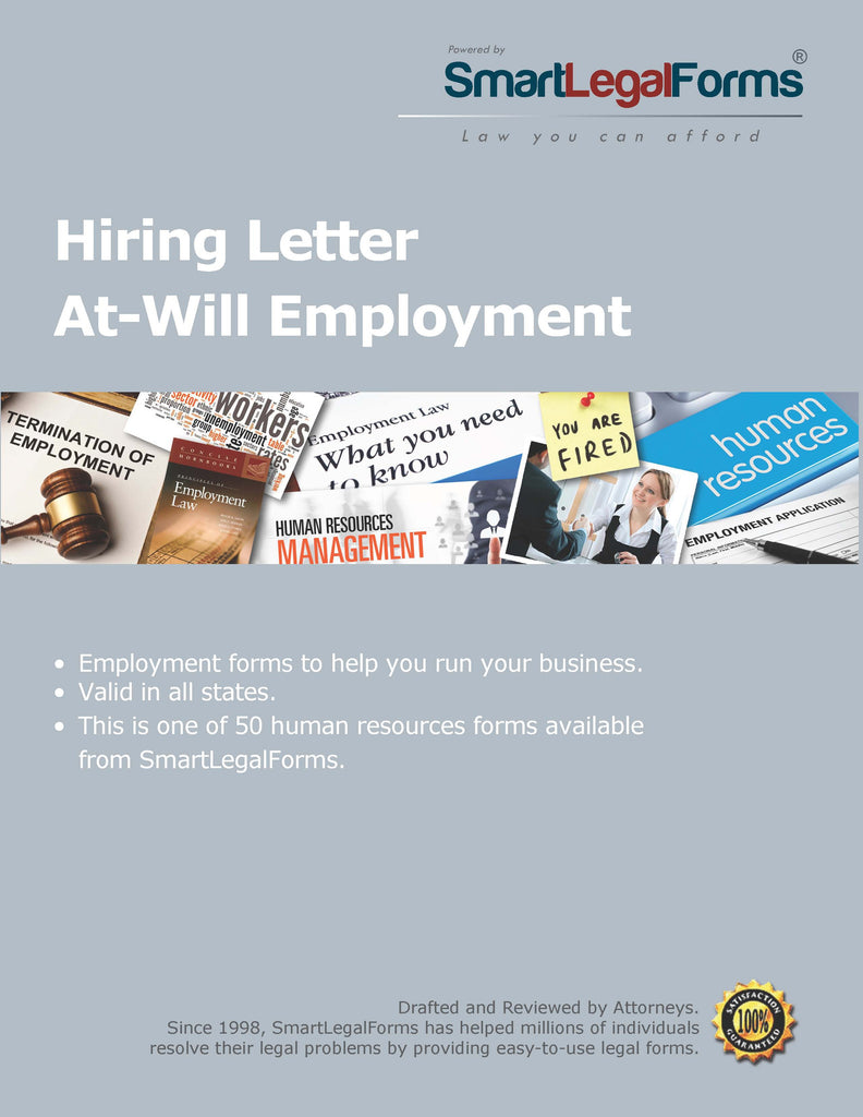 Hiring Letter At-Will Employment - SmartLegalForms