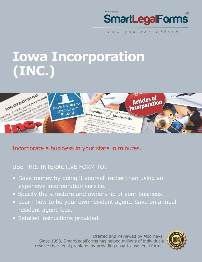 Articles of Incorporation (Profit) - Iowa - SmartLegalForms