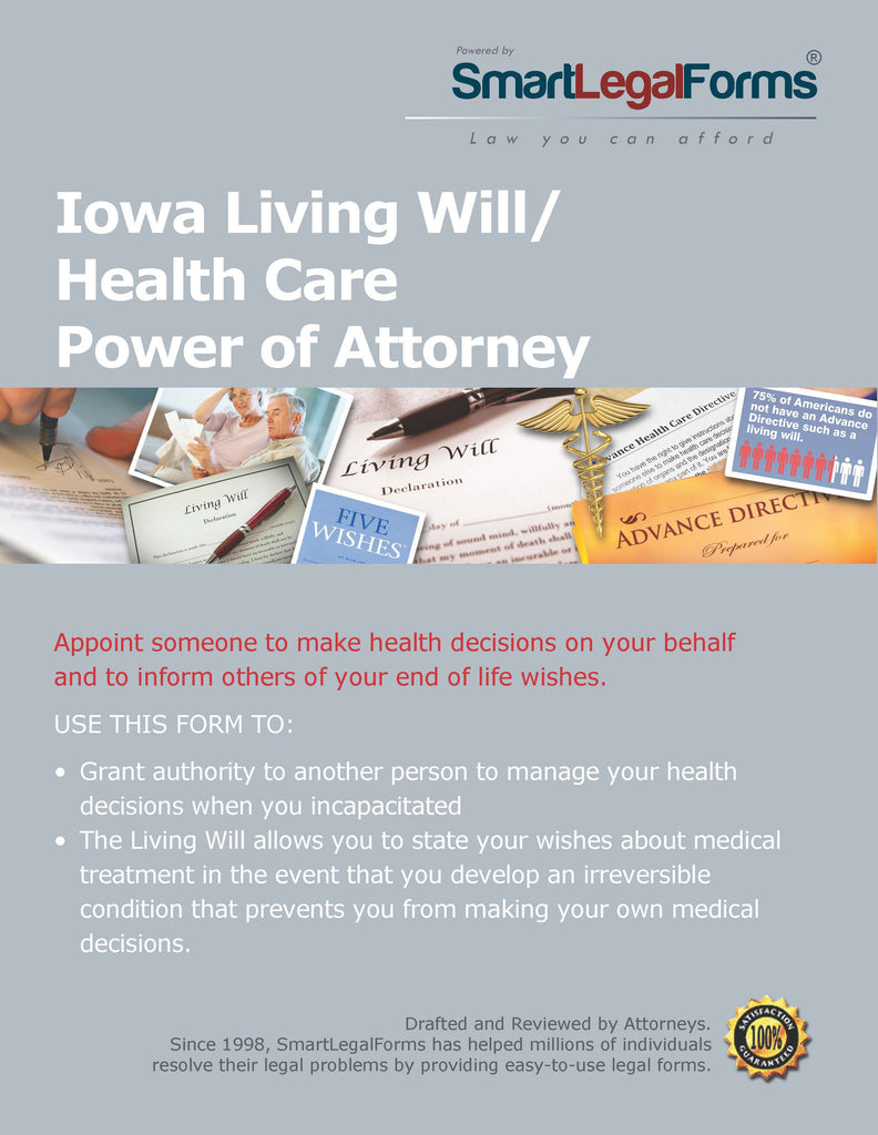 Iowa Living Will/Health Care Power of Attorney - SmartLegalForms