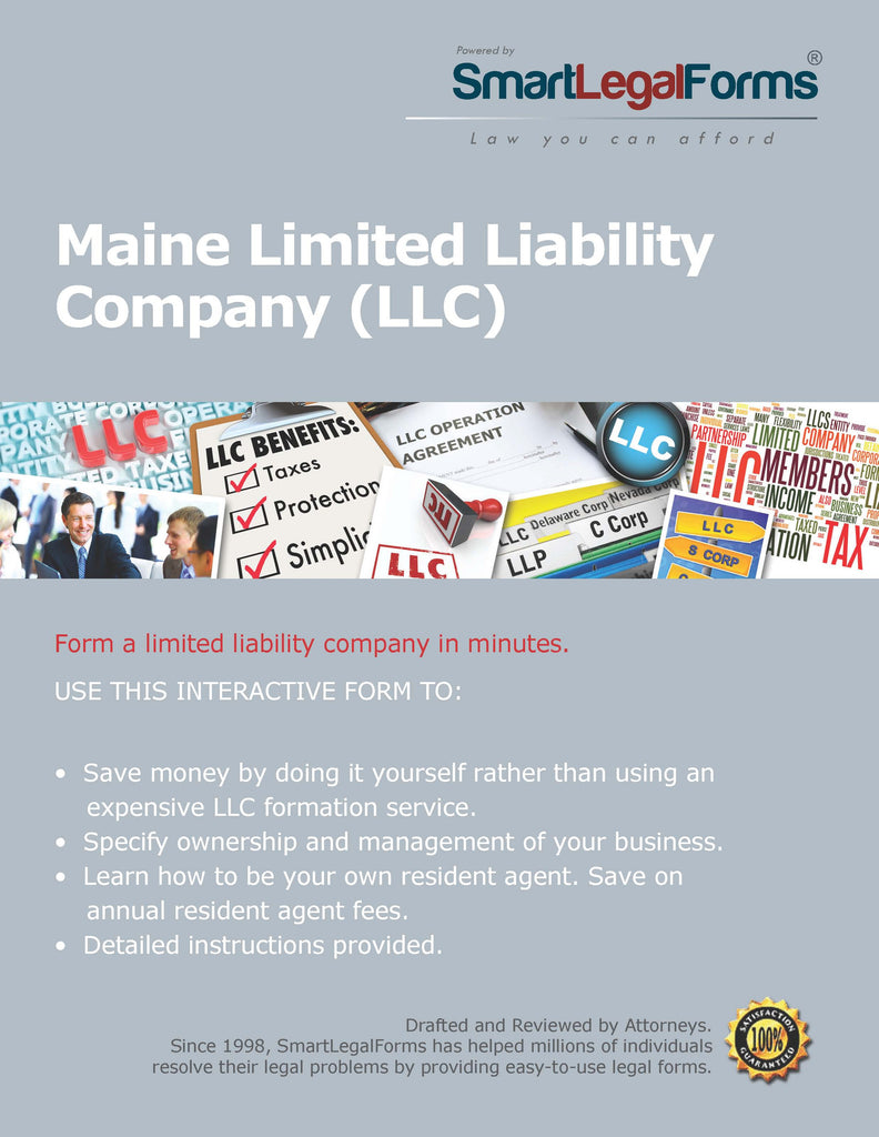 Certificate of Formation (LLC) - Maine - SmartLegalForms