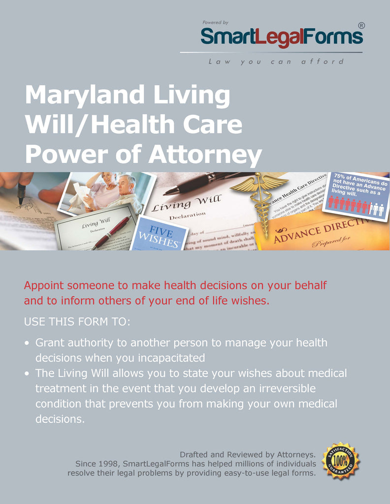 Maryland Living Will/Health Care Power of Attorney - SmartLegalForms