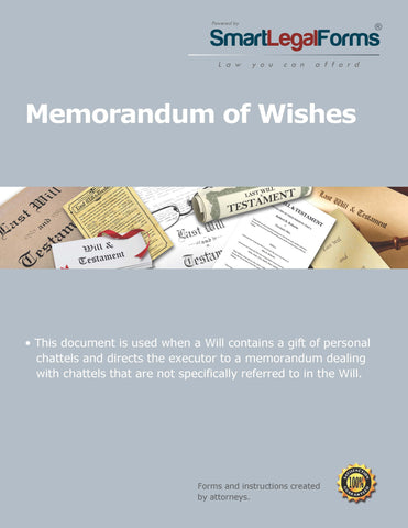 Memorandum of Wishes - SmartLegalForms