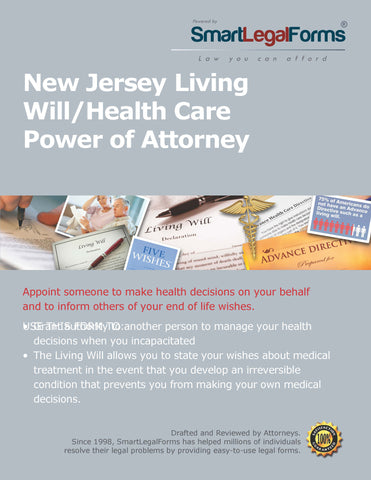 New Jersey Living Will/Health Care Power of Attorney - SmartLegalForms