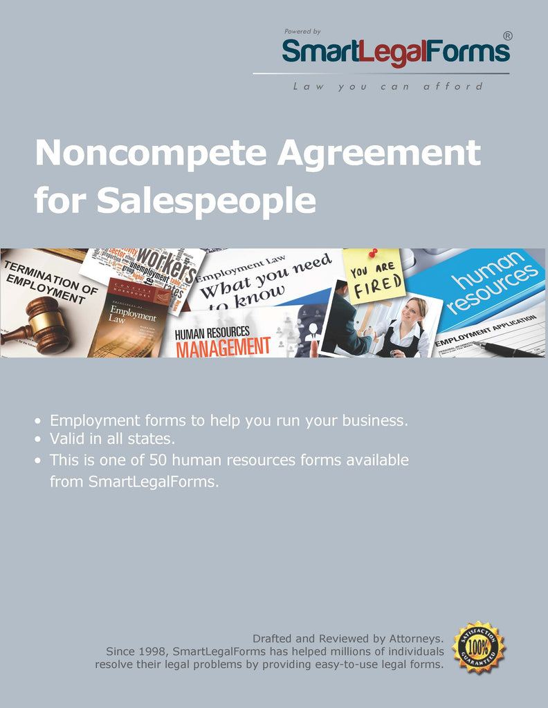 Noncompete Agreement for Salespeople - SmartLegalForms