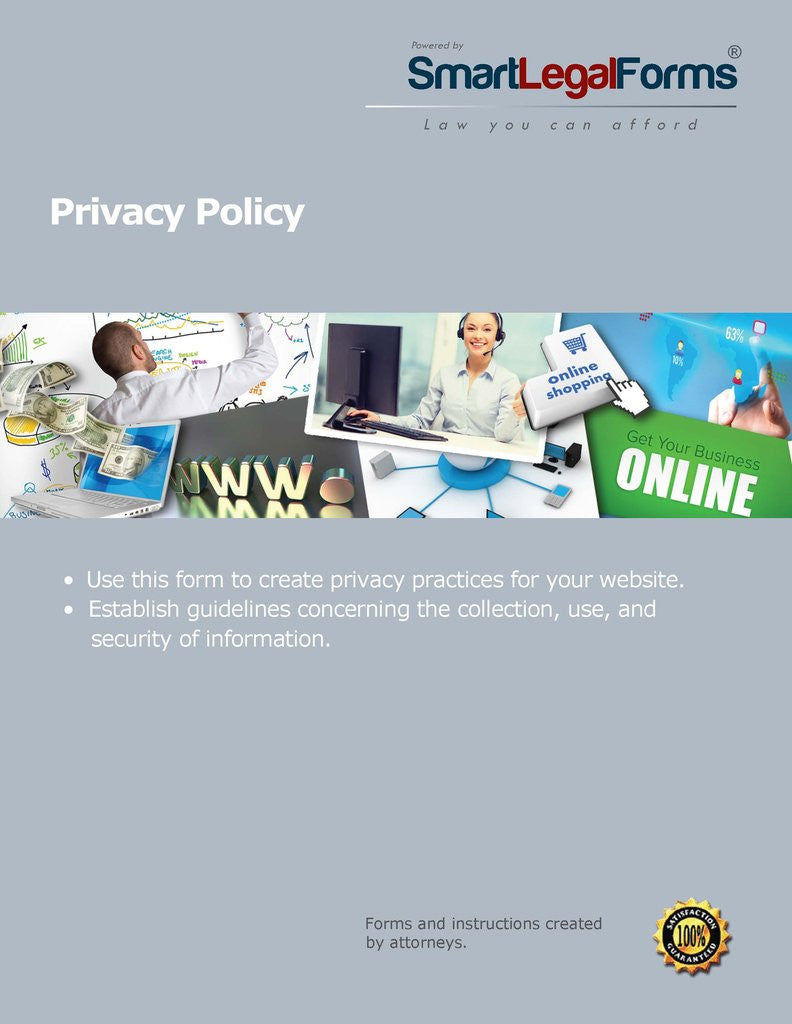 Privacy Policy for a Consumer Web Site - SmartLegalForms