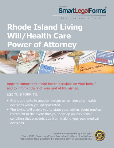 Rhode Island Living Will/Health Care Power of Attorney - SmartLegalForms