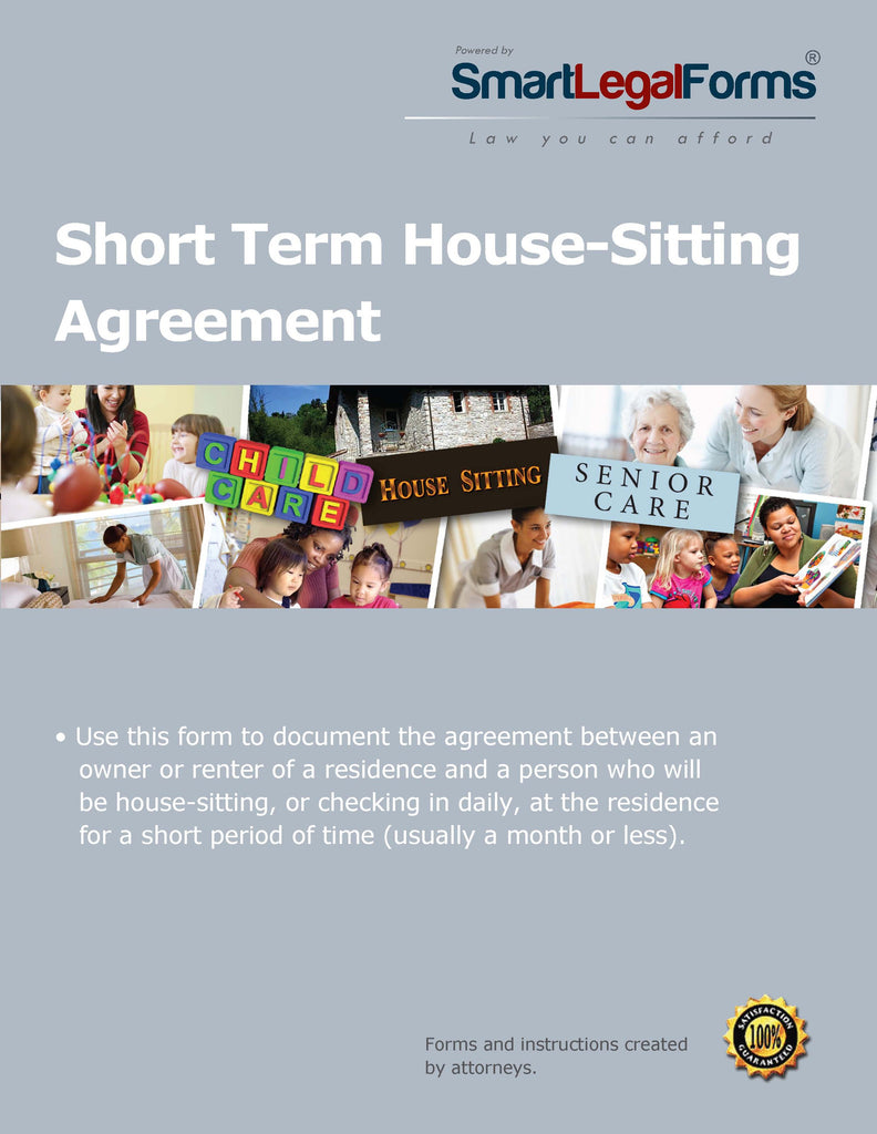 Short Term House Sitting Agreement - SmartLegalForms
