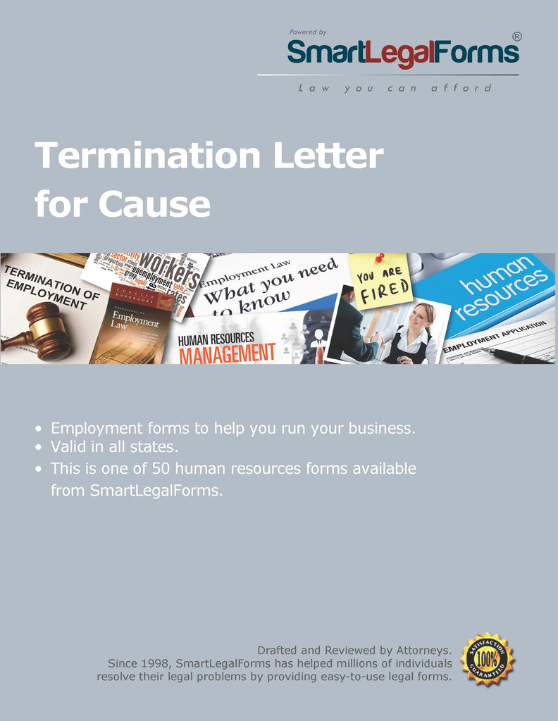 Termination Letter for Cause - SmartLegalForms