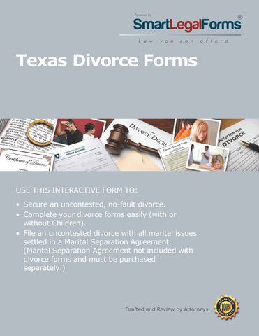 Texas Divorce Forms - SmartLegalForms