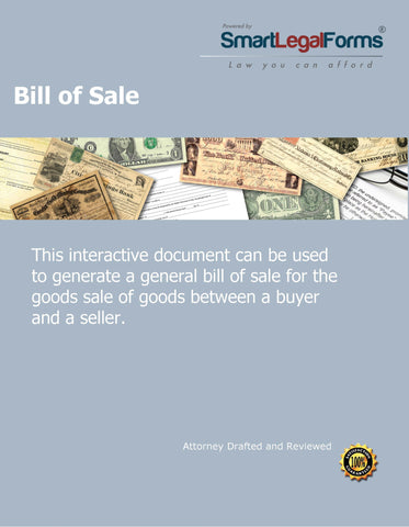 Bill of Sale - SmartLegalForms