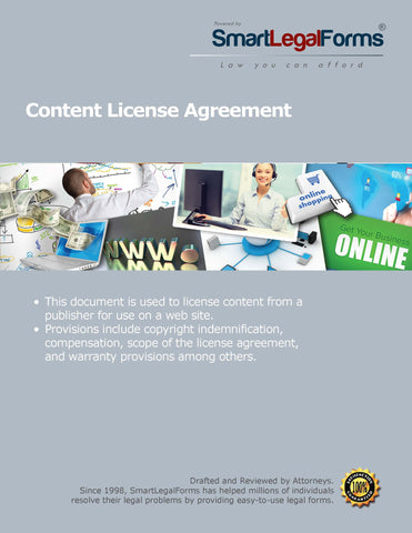 Content Licensing Agreement - SmartLegalForms
