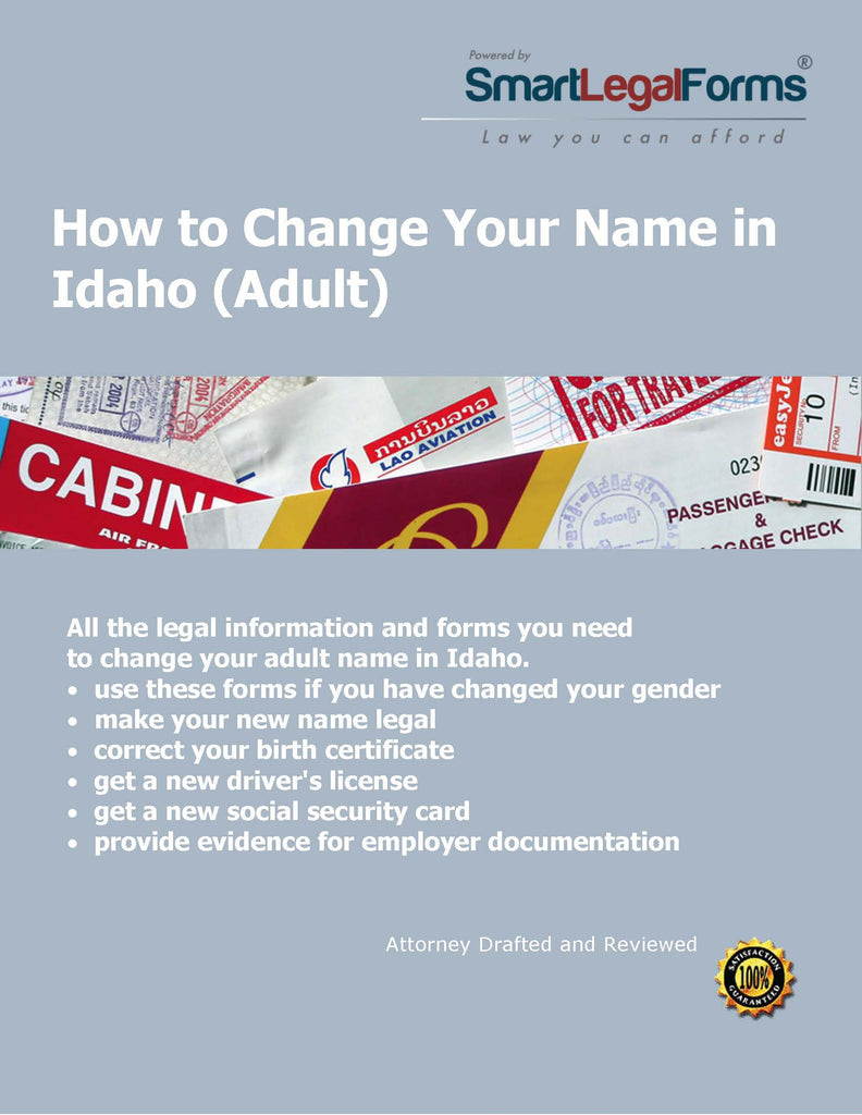 Change Your Name in Idaho (Adult) - SmartLegalForms