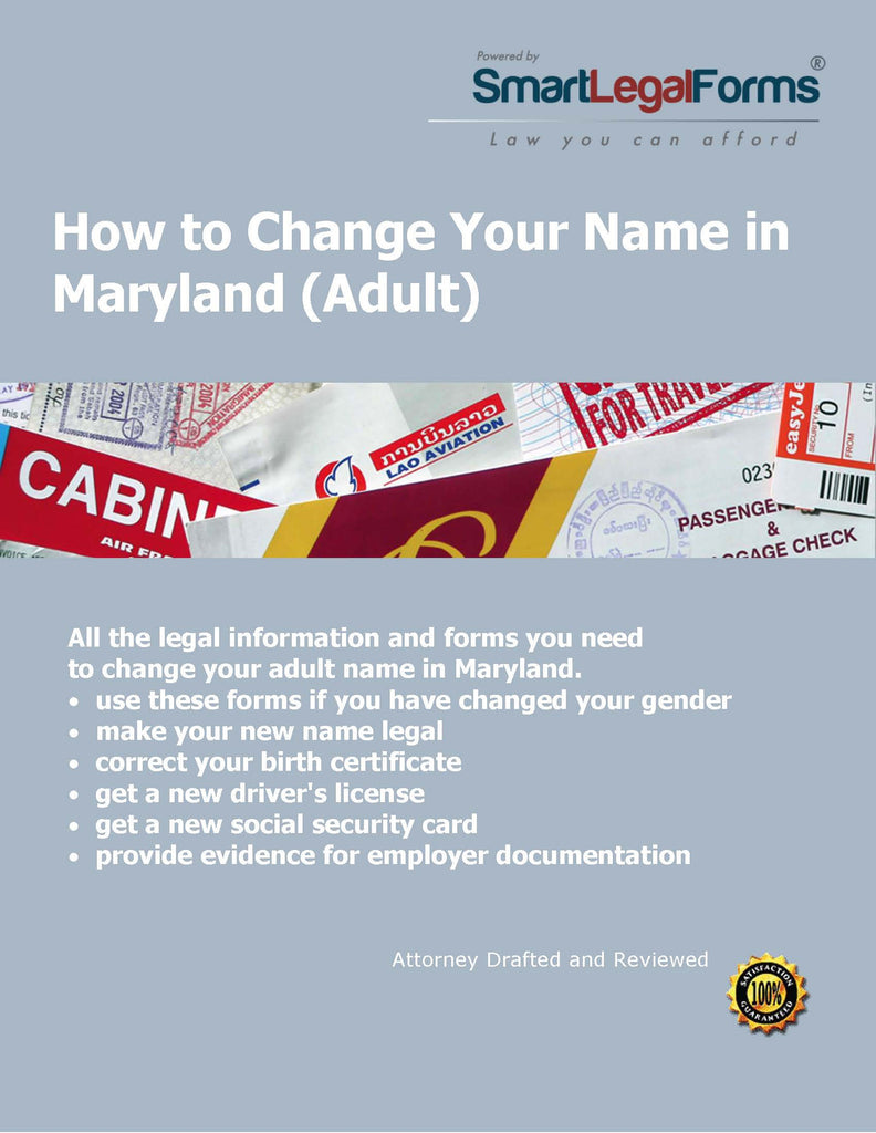 Maryland Name Change (Adult) - SmartLegalForms