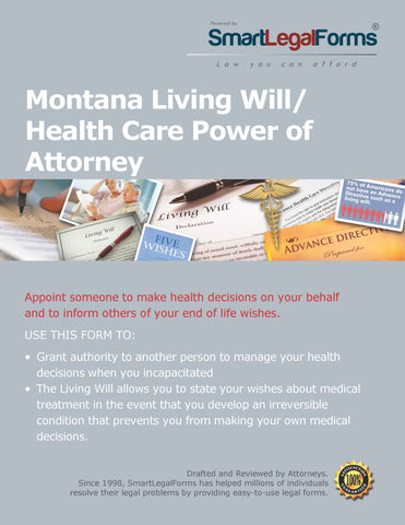 Montana Living Will/Health Care Power of Attorney - SmartLegalForms