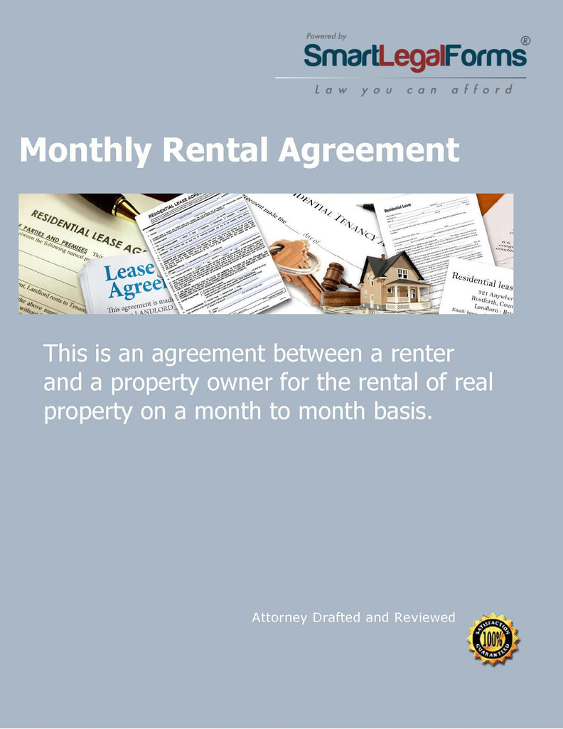 Monthly Rental Agreement - SmartLegalForms
