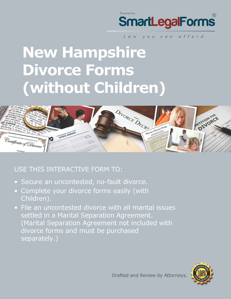 New Hampshire Divorce Forms with No Minor Children - SmartLegalForms