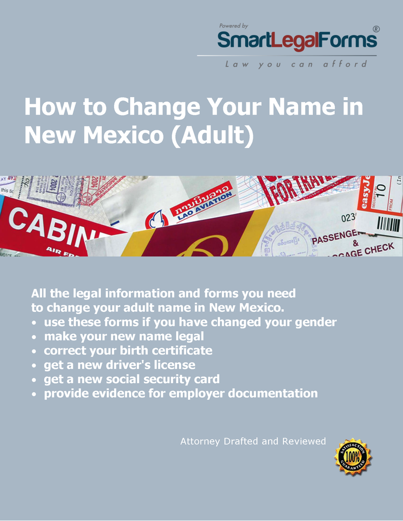 Change Your Name in New Mexico (Adult) - SmartLegalForms