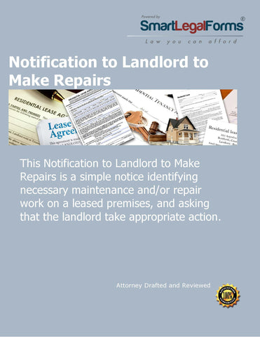 Notice to Landlord to Make Repairs - SmartLegalForms