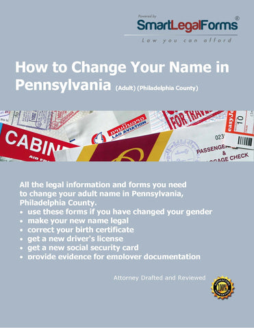Change Your Name in Pennsylvania (Adult - Philadelphia) - SmartLegalForms