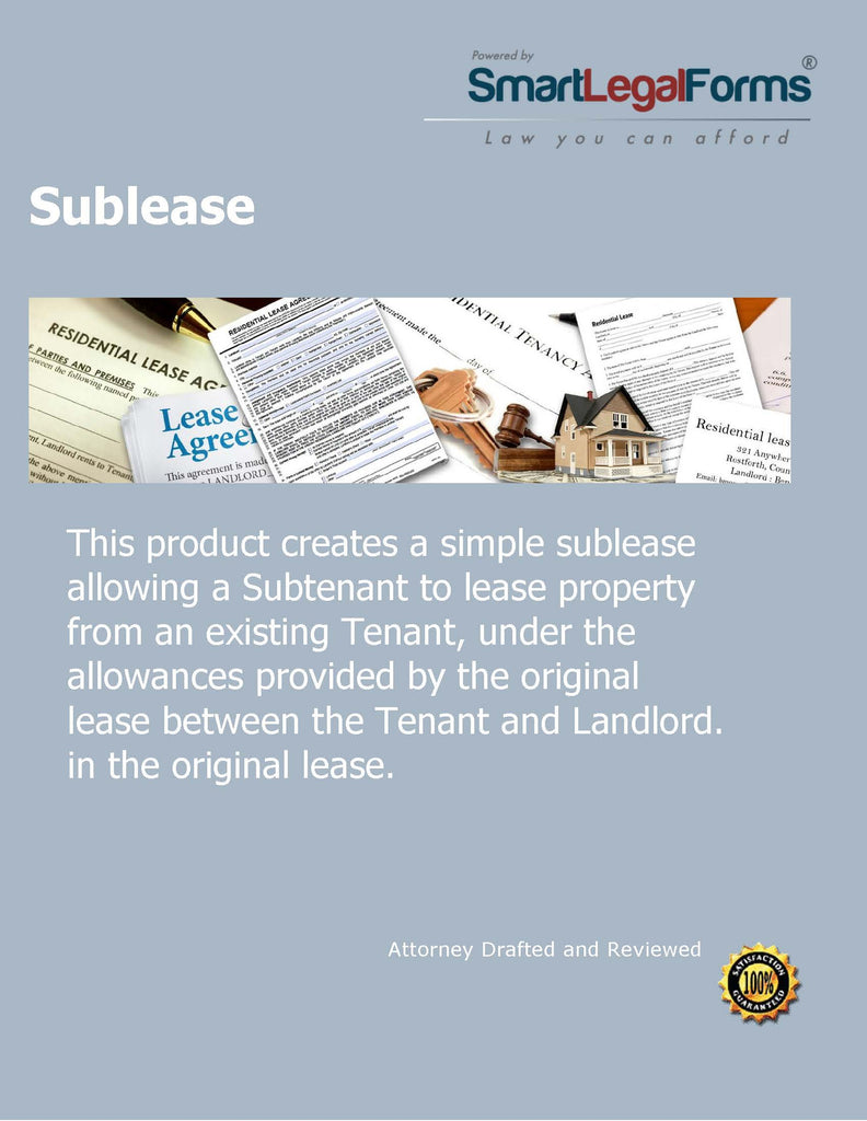 Sublease - SmartLegalForms