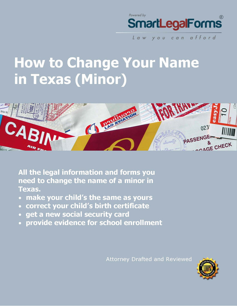 Texas Name Change (Minor) - SmartLegalForms