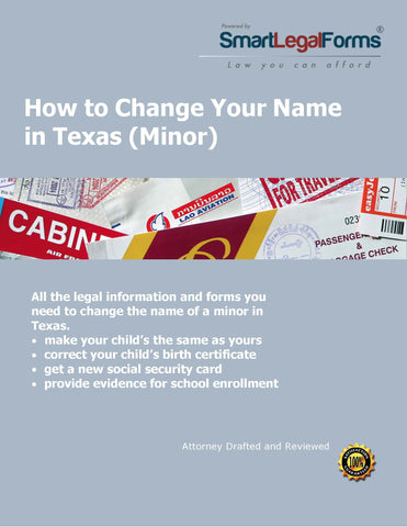 Texas Name Change (Minor) - SmartLegalForms